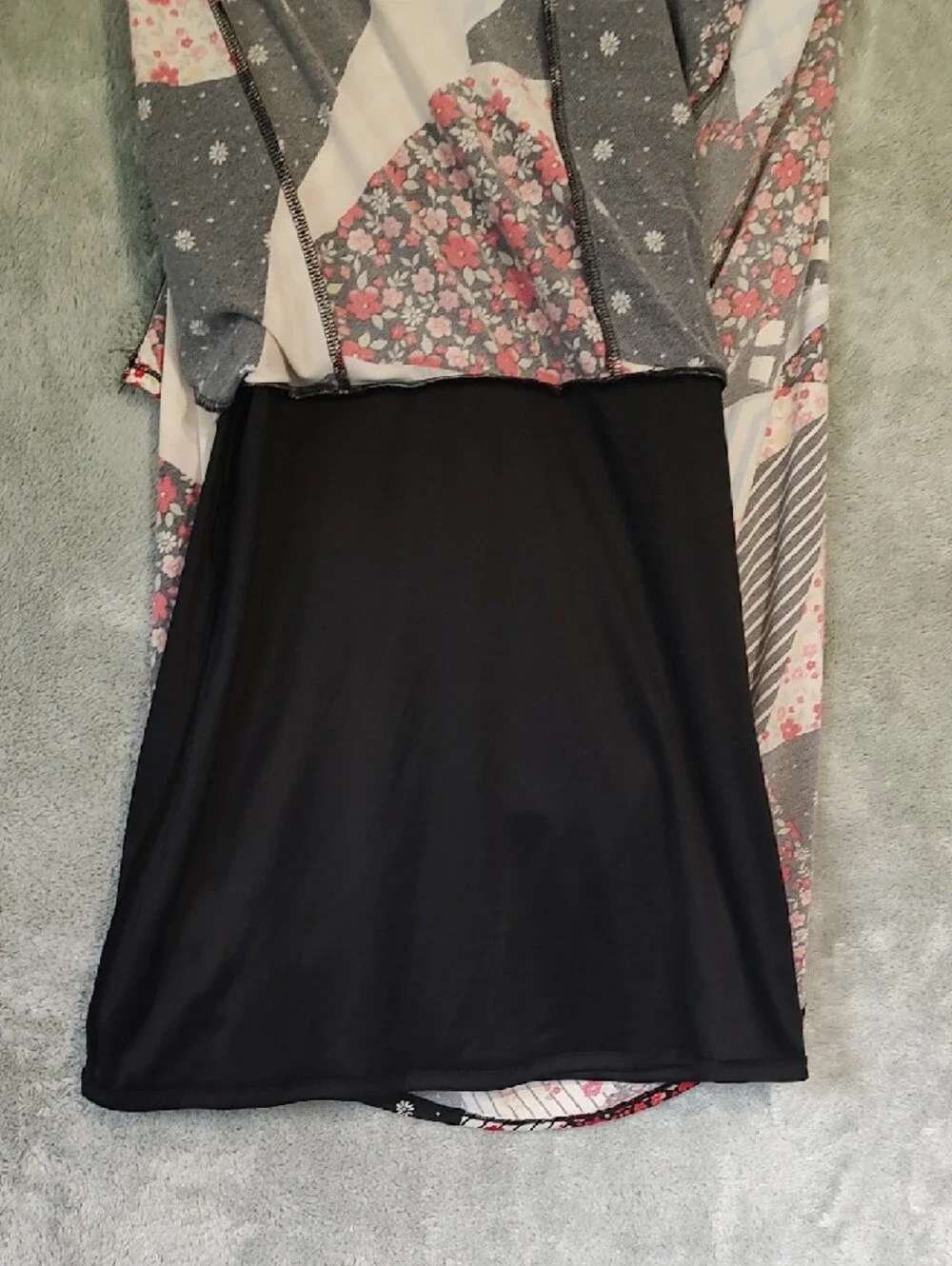 Candie's Black & Red Patchwork Halter Maxi Dress - Picture 13 of 15